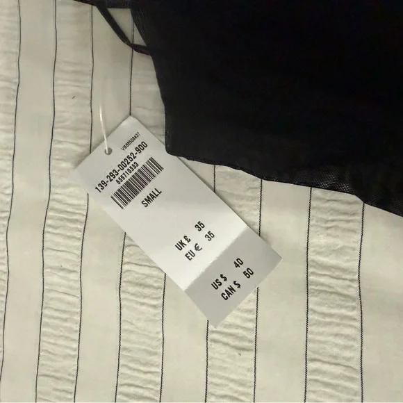 Abercrombie Black Sheer One-Shoulder Top - Picture 3 of 4